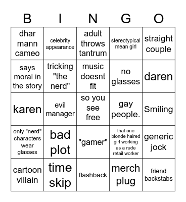 dhar man Bingo Card