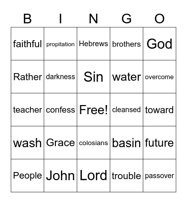 Pastor Mike Bingo Card