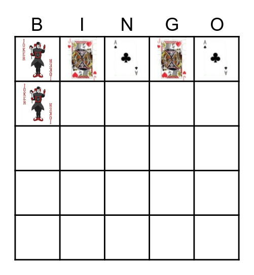 DECK OF CARD BINGO & 2 JOKERS Bingo Card