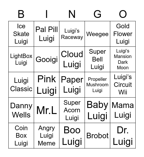 Kendo Round 2 (Luigi) Bingo Card