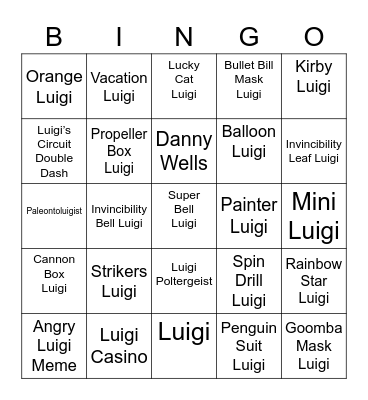 Imp Round 2 [Luigi] Bingo Card