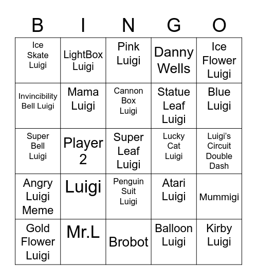 Dino Round 1 [Luigi] Bingo Card