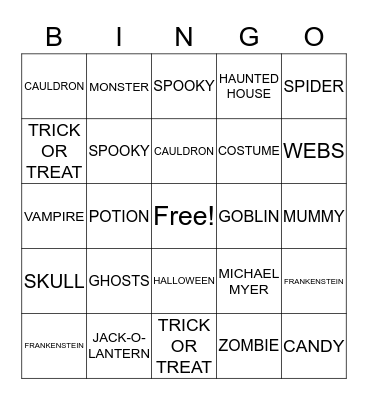 HALLOWEEN BINGO Card
