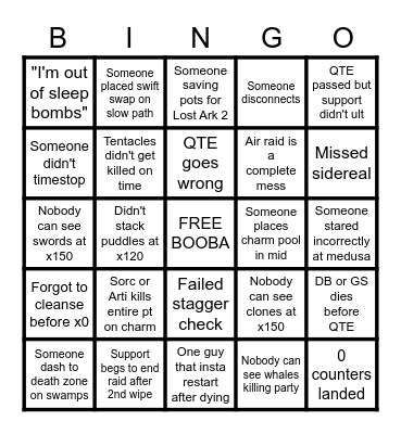 Vykas Bingo Card