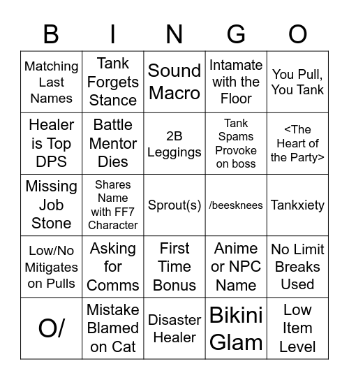 Roullete Bingo Card