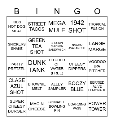 SERVER BINGO Card