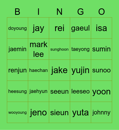 Joy Bingo Card