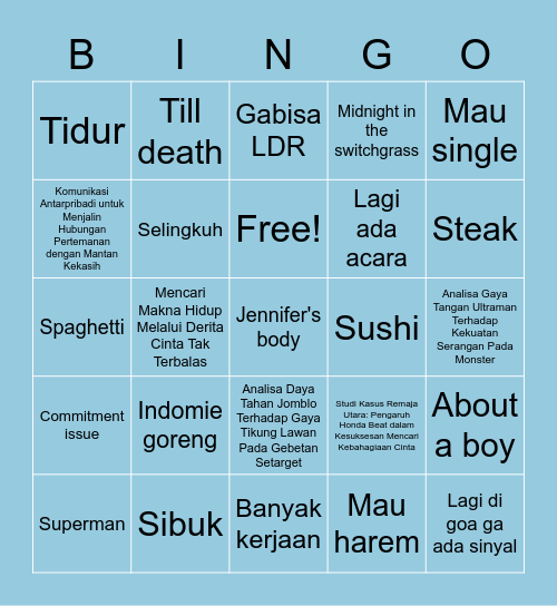 JOSÉ Bingo Card