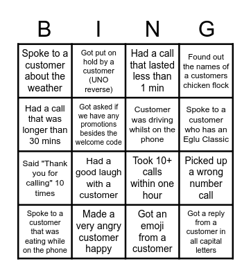 CS Bingo Card