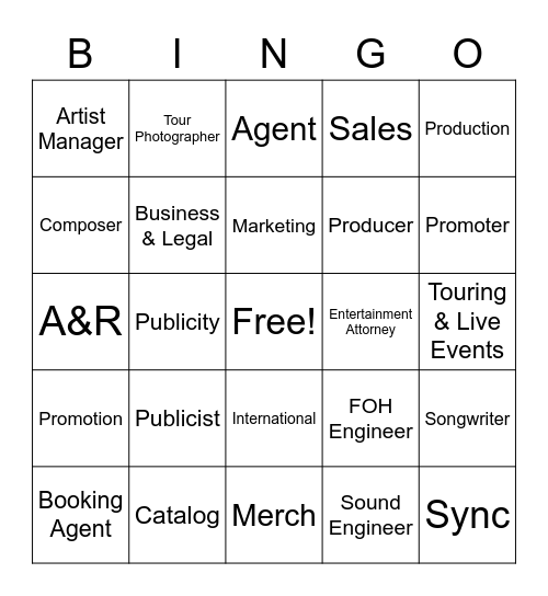 Gen Admission's Bingo! Bingo Card
