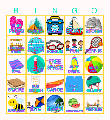 Summer Bingo Card