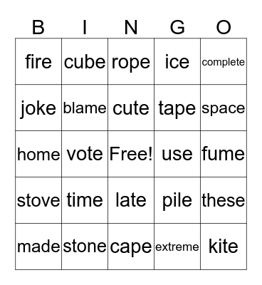 Bossy e Bingo Card