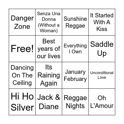 # 80s Bingo Card