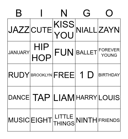 BROOKLYN'S BIRTHDAY Bingo Card