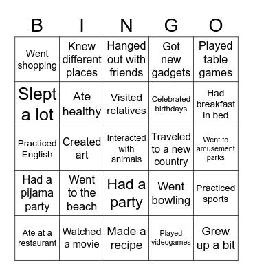 Hello BINGO Card