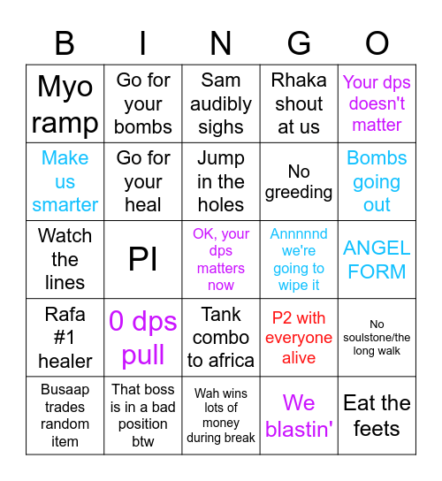 Jailer Funtimes Bingo Card