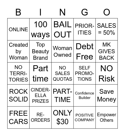 BossBabe Bingo Card