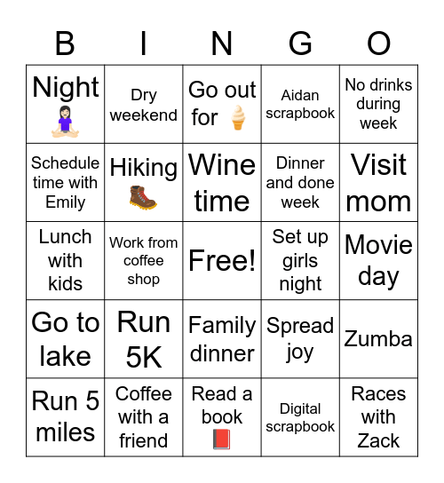 August ☀️ Bingo Card