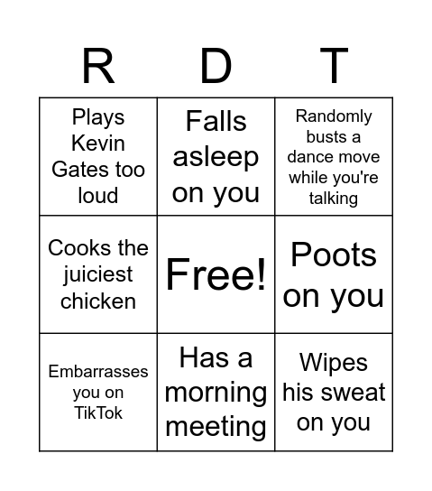 Everybody Loves Bert Bingo Card