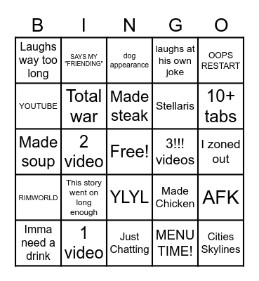 MOUSE MAN Bingo Card