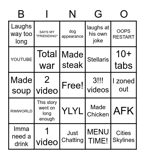 MOUSE MAN Bingo Card