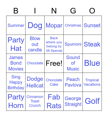 Scott’s Birthday! Bingo Card