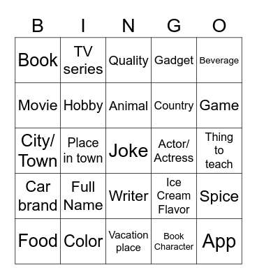 Get to Know the Teacher Bingo Card