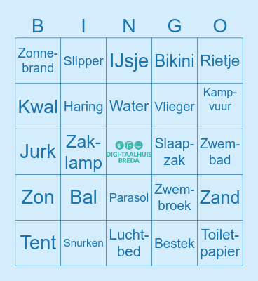 BUURTCAMPING BINGO Card