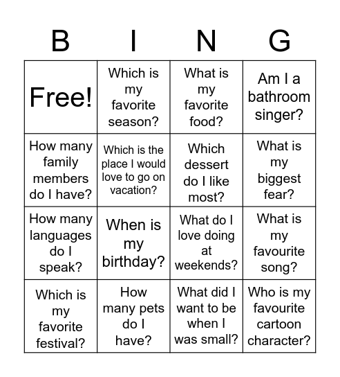 Something about Miss Tsang Bingo Card