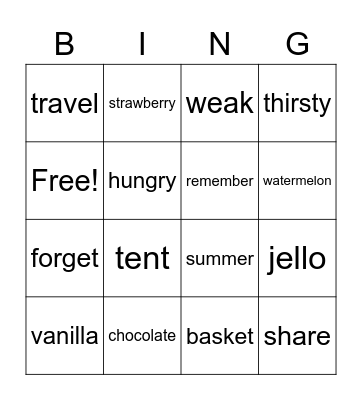 Y2 W30 BINGO Card