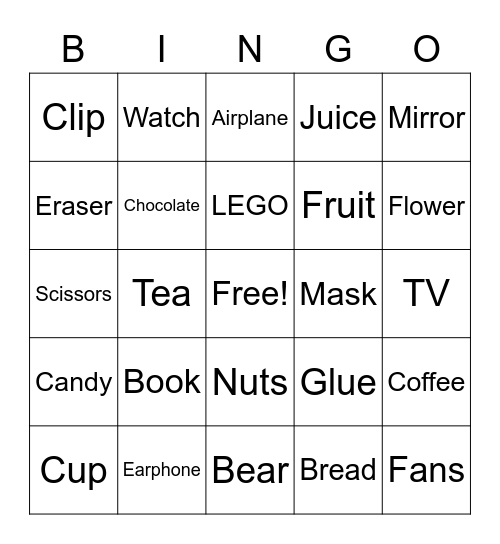 Show what do you have? Bingo Card
