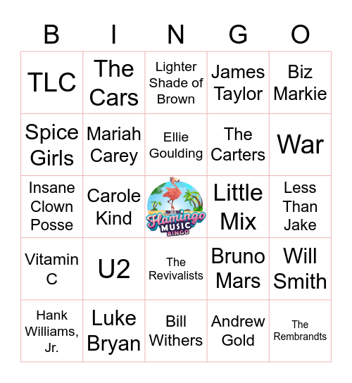 MUSIC BINGO - FRIENDS Bingo Card