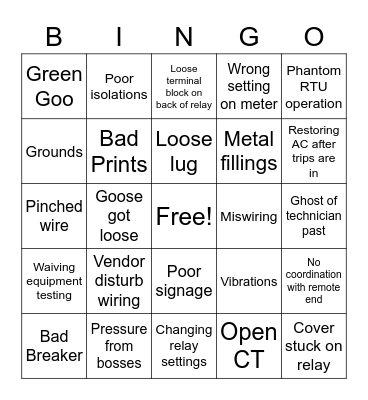 TRIP OUT BINGO Card