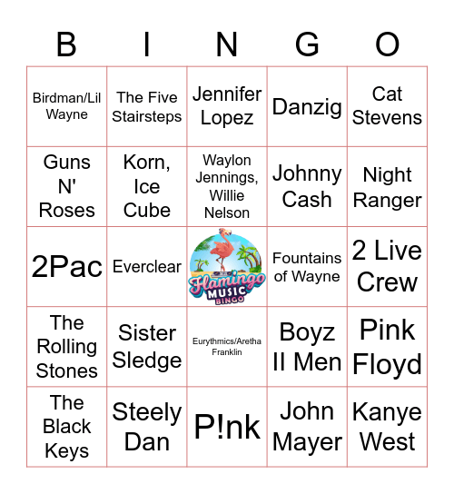 FLAMINGO - FAMILY Bingo Card