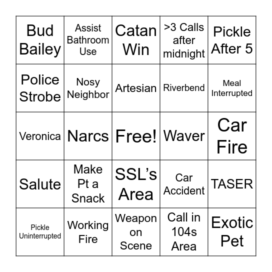 KBIRD'S FAREWELL TOUR 101 Bingo Card