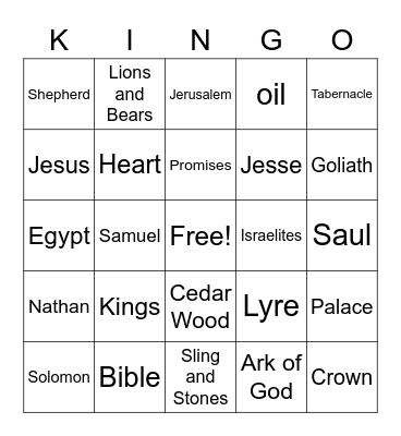 Kingo Bingo Card