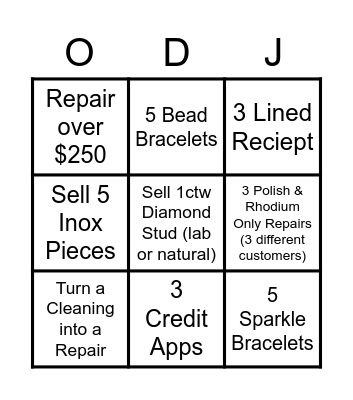 OMEGA BINGO Card