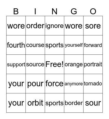 Bingo Card
