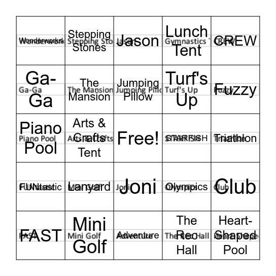 NSDC Bingo! Bingo Card