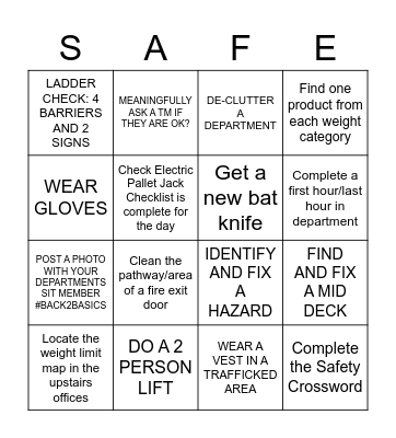 BACK TO BASICS BINGO Card