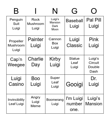 Irri's Bingo Card (Round 1) Bingo Card