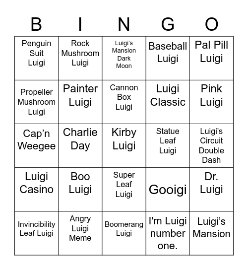 Irri's Bingo Card (Round 1) Bingo Card