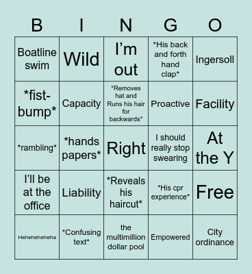 Nick Dionne Buzzword Bingo Card