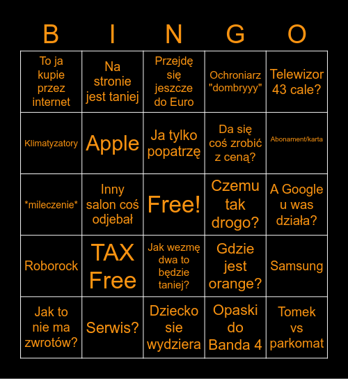 Xiaomi Bingo Card