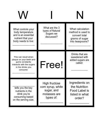 Rethink!!!!! Bingo Card