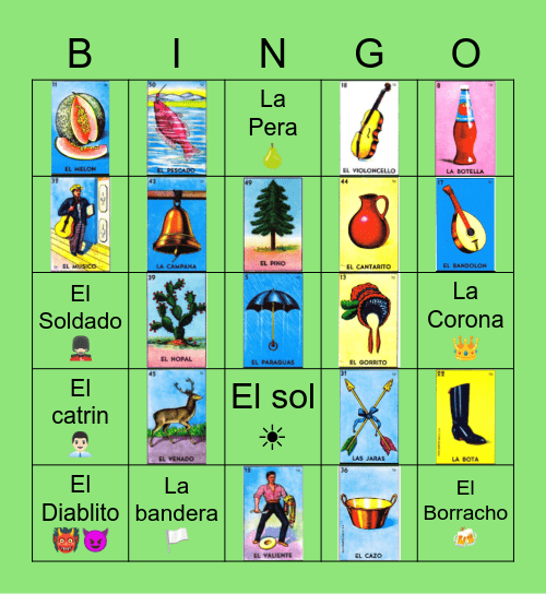 Cinco De Mayo Loteria!! Bingo Card