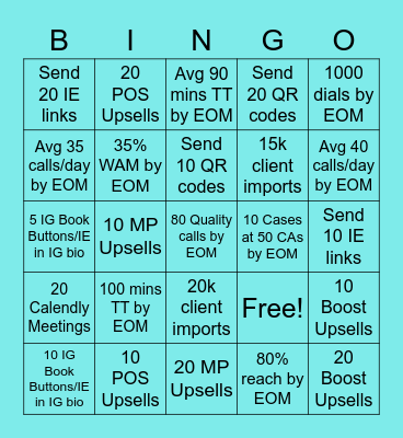 Customer Success Bingo Card