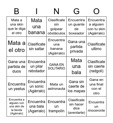 Benji VS Diegoroto Bingo Card