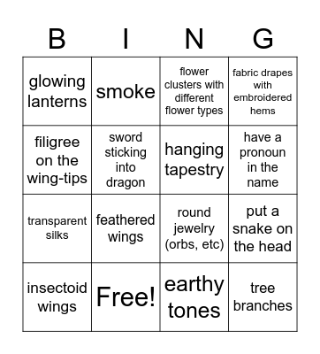 beans Bingo Card