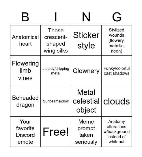 peppermint palace Bingo Card